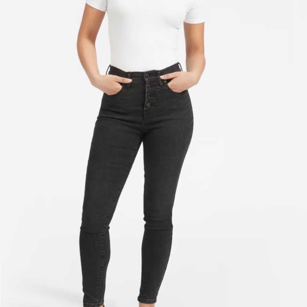 Everlane the high rise skinny, size 25, washed black